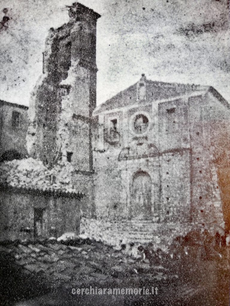 Cerchiara di Calabria, Campanile crollato di San Pietro, 1908