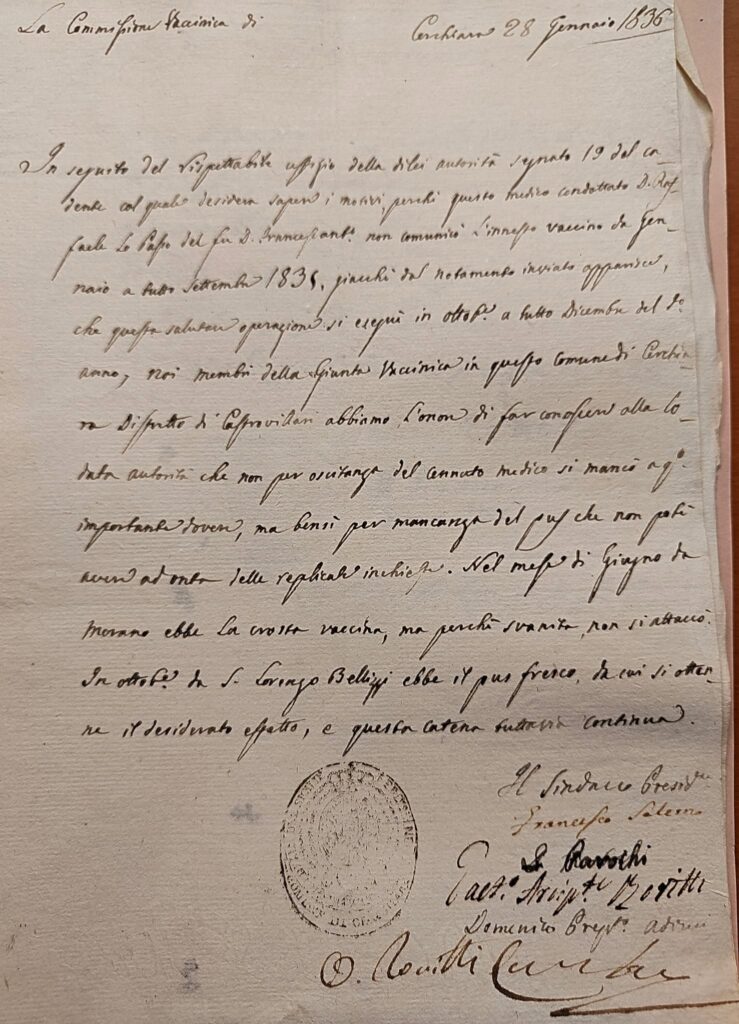 VACCINAZIONE VAIOLO A Cerchiara