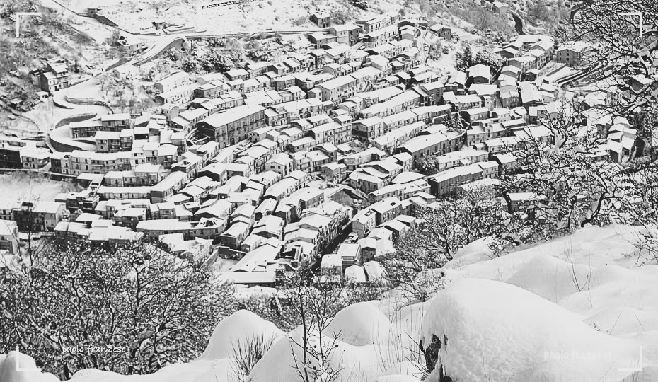 Cerchiara innevata dall'Annanza