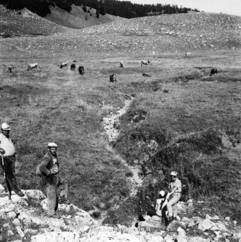 Piani di Pollino, il Trabucco, Pollino, 1961, foto di Beppe Dematteis, Archivio GSP